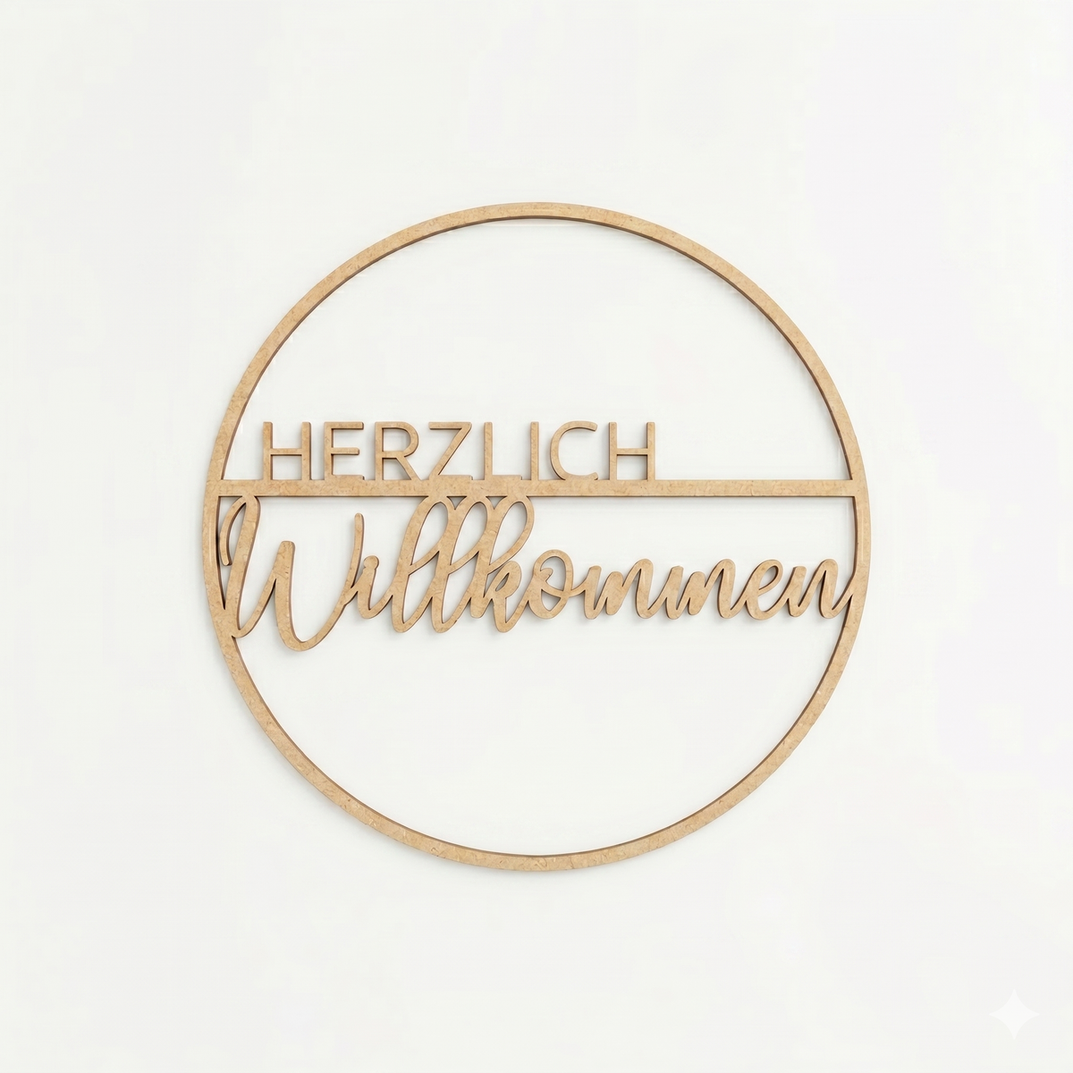 3D-Schriftzug "Kranz Herzlich Willkommen II" Wandkranz Türkranz Hoop