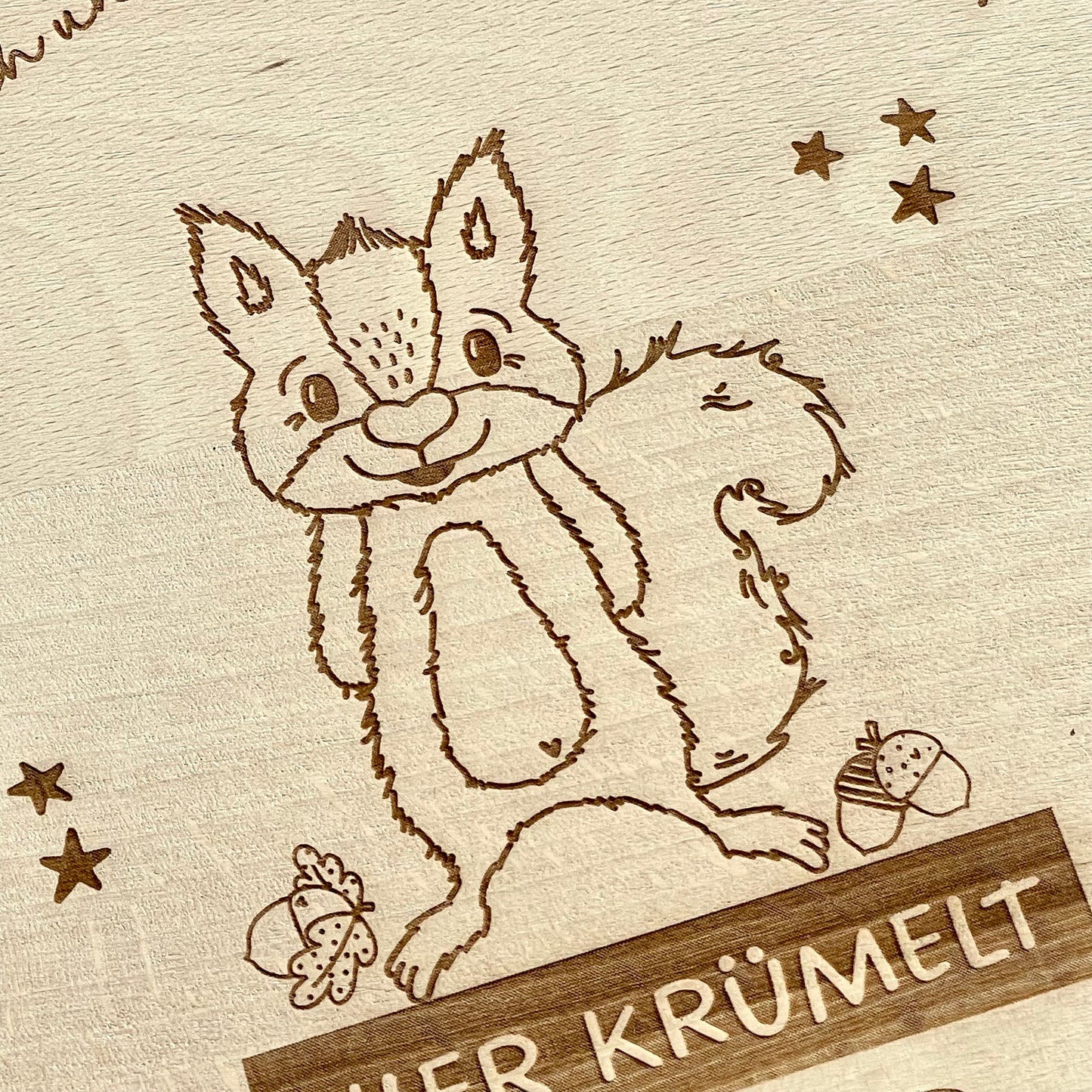 personalisiertes Frühstücksbrett Eichhörnchen