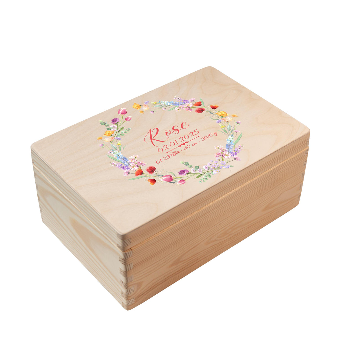 Erinnerungsbox aus Holz Motiv Blume 2, Produktbild 5
