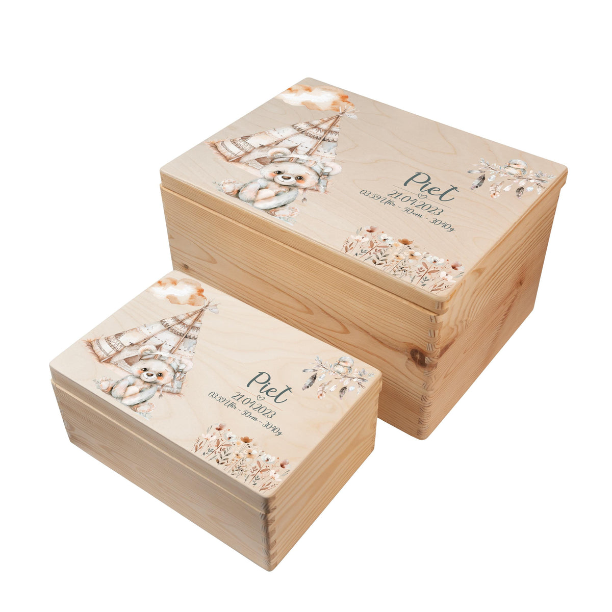 Erinnerungsbox aus Holz Motiv Boho 1, Produktbild 7