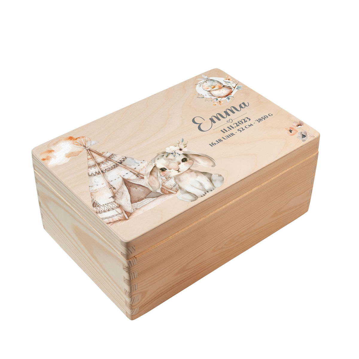 Erinnerungsbox aus Holz Motiv Boho 2, Produktbild 5