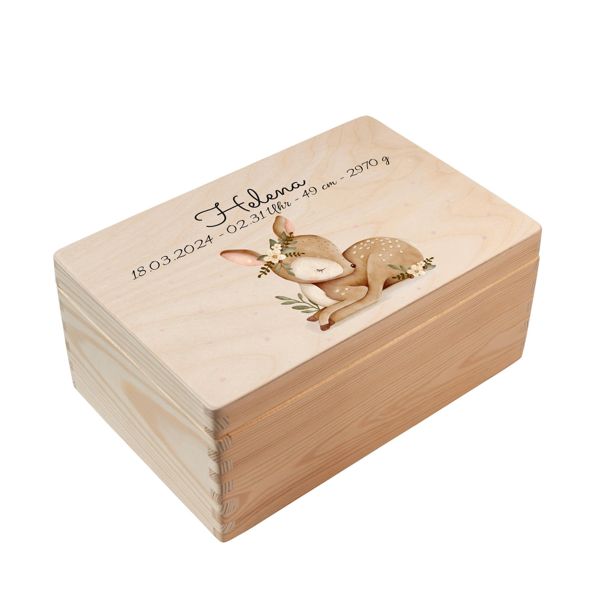 Erinnerungsbox aus Holz Motiv Reh 2, Produktbild 5
