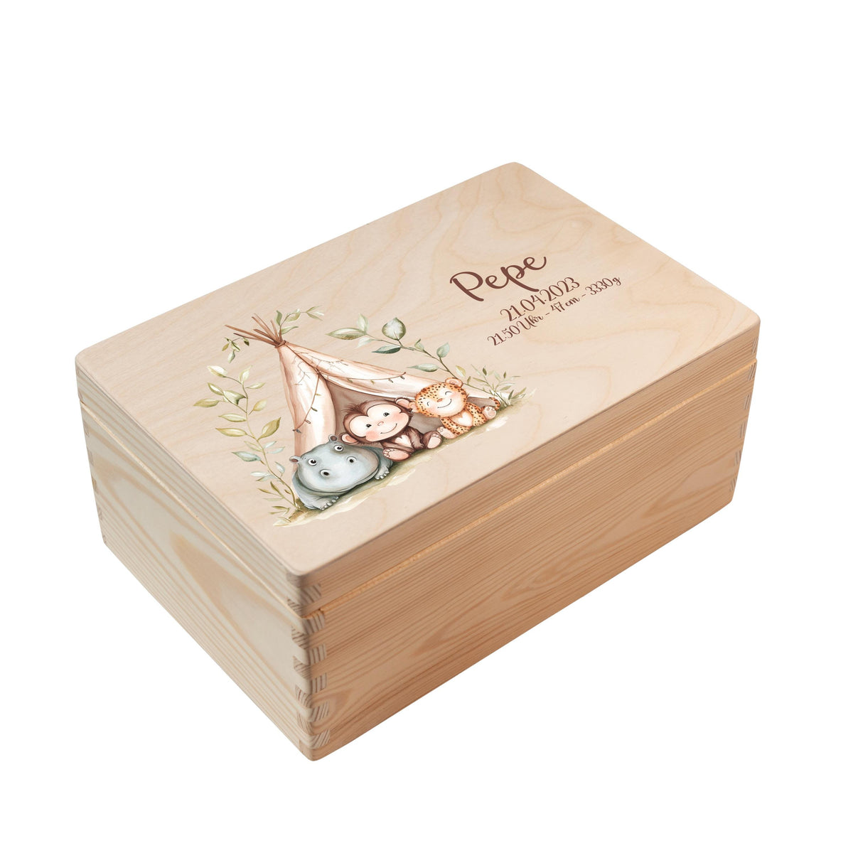 Erinnerungsbox aus Holz Motiv Safari 1, Produktbild 5