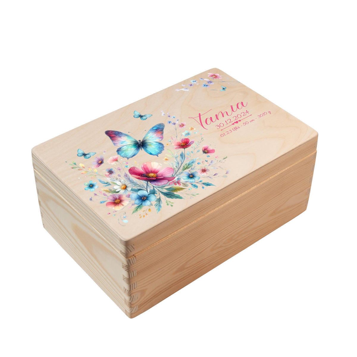 Erinnerungsbox aus Holz Motiv Schmetterling 1, Produktbild 5