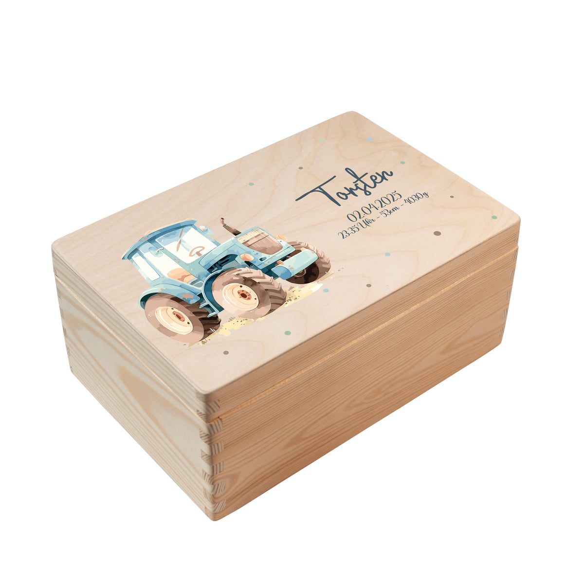Erinnerungsbox aus Holz Motiv Traktor 2, Produktbild 5