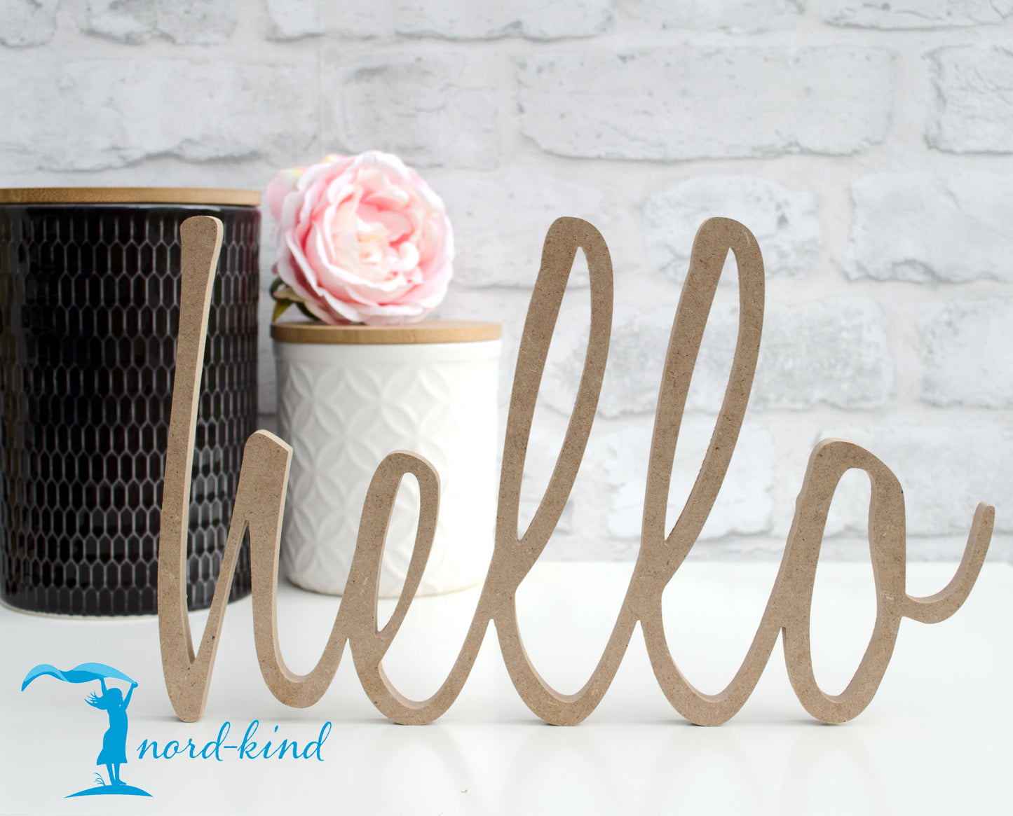 Schriftzug "hello"