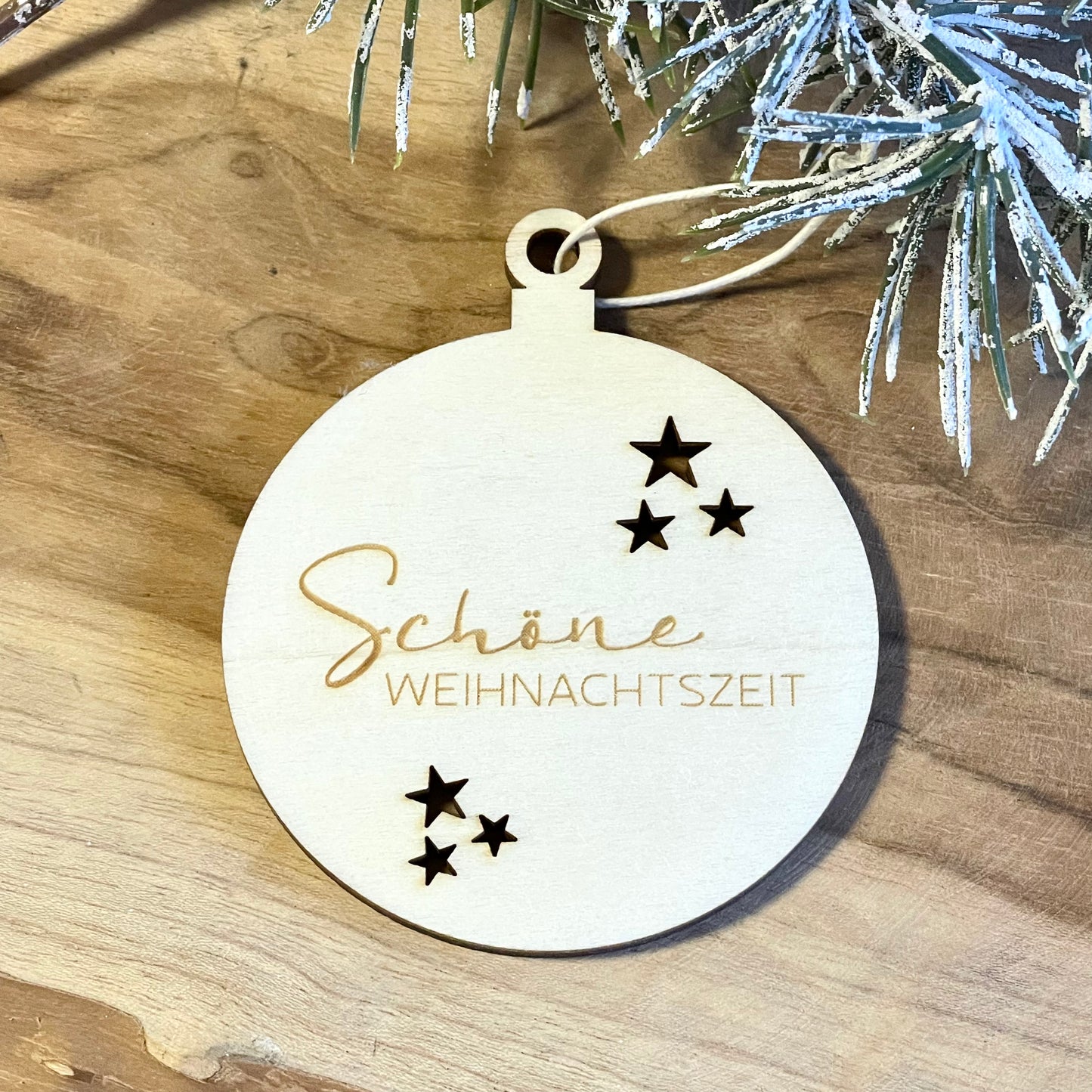 Holz Anhänger | Weihnachtsschmuck | Schöne Weihnachtszeit | Deko für Weihnachten | Geschenkanhänger | Weihnachtsbaum| Kugel