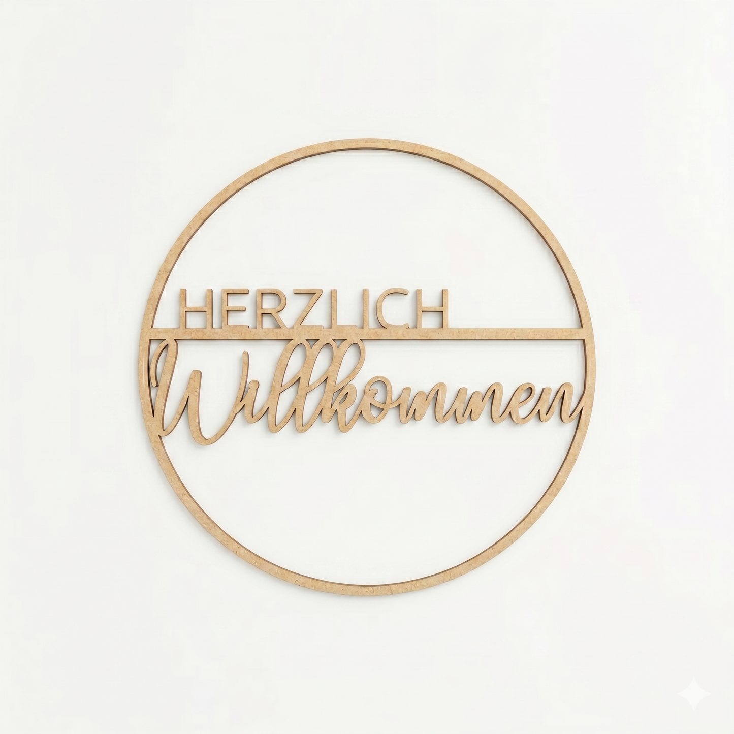 3D-Schriftzug "Kranz Herzlich Willkommen II" Wandkranz Türkranz Hoop