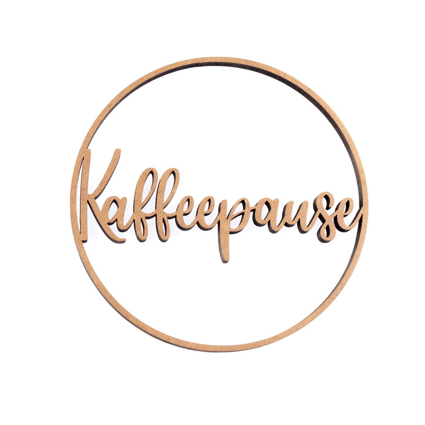 3D-Schriftzug "Kranz Kaffeepause" Wandkranz Türkranz Hoop