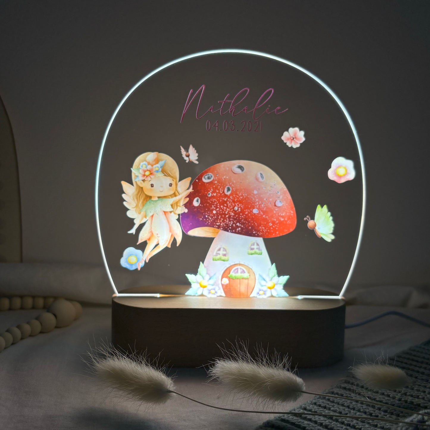 Nachtlampe personalisiert aus Acryl mit Motiv Fee I