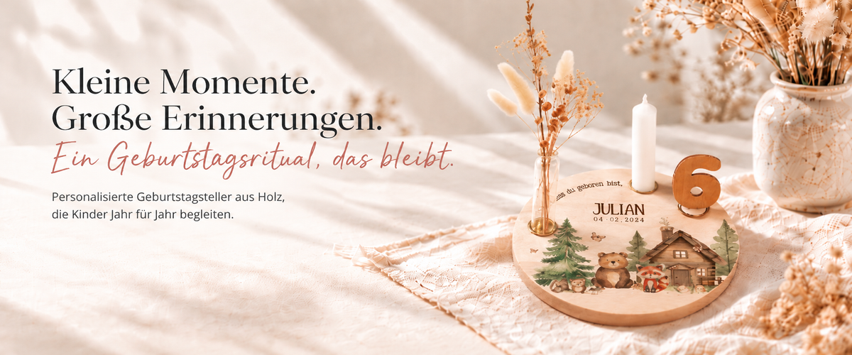 Personalisierte Kerzenteller und Geschenkideen von Nord-Kind
