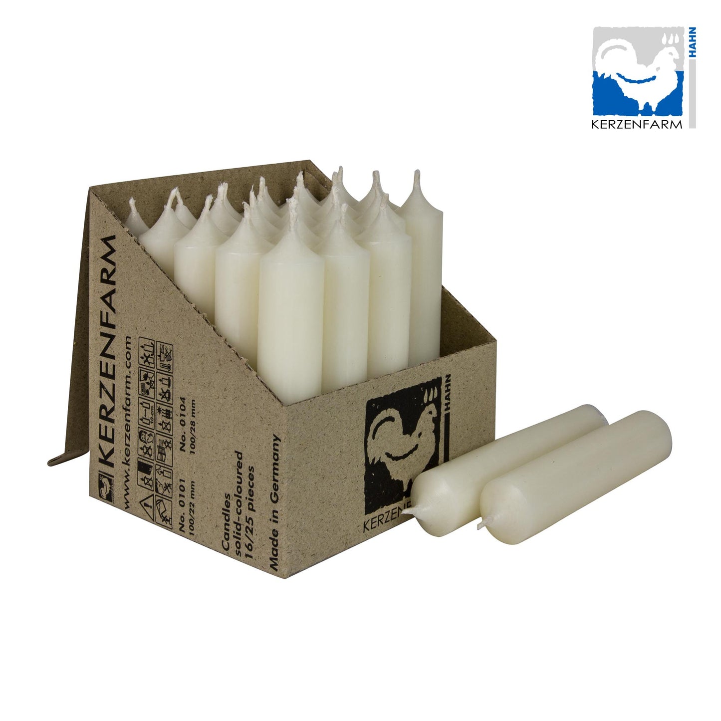 Kerze 100/22 mm Elfenbein