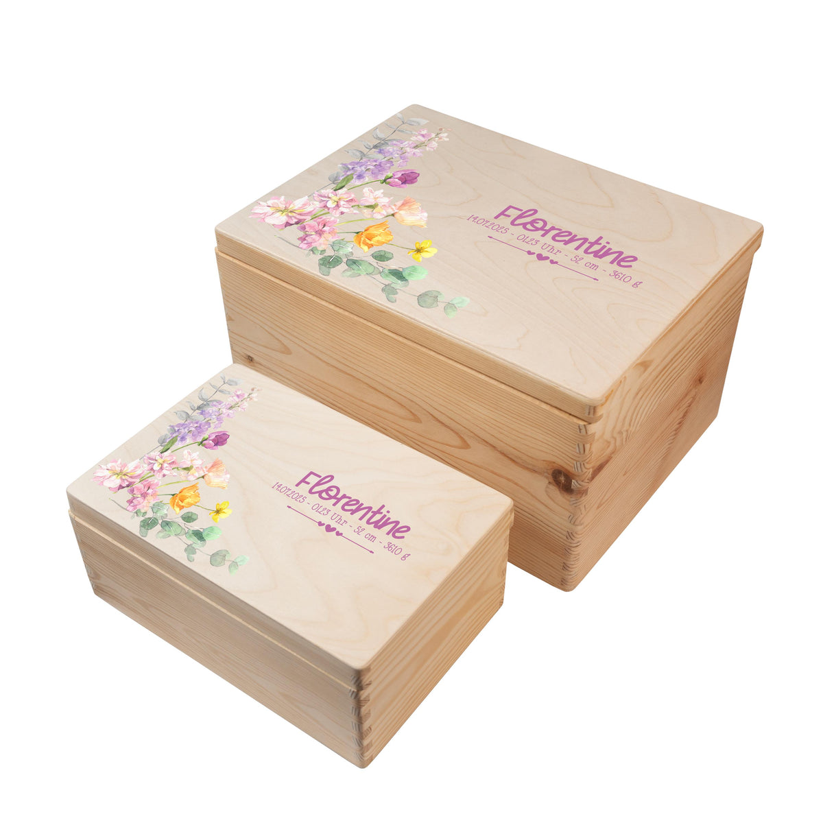 Erinnerungsbox aus Holz Motiv Blume 1, Produktbild 7