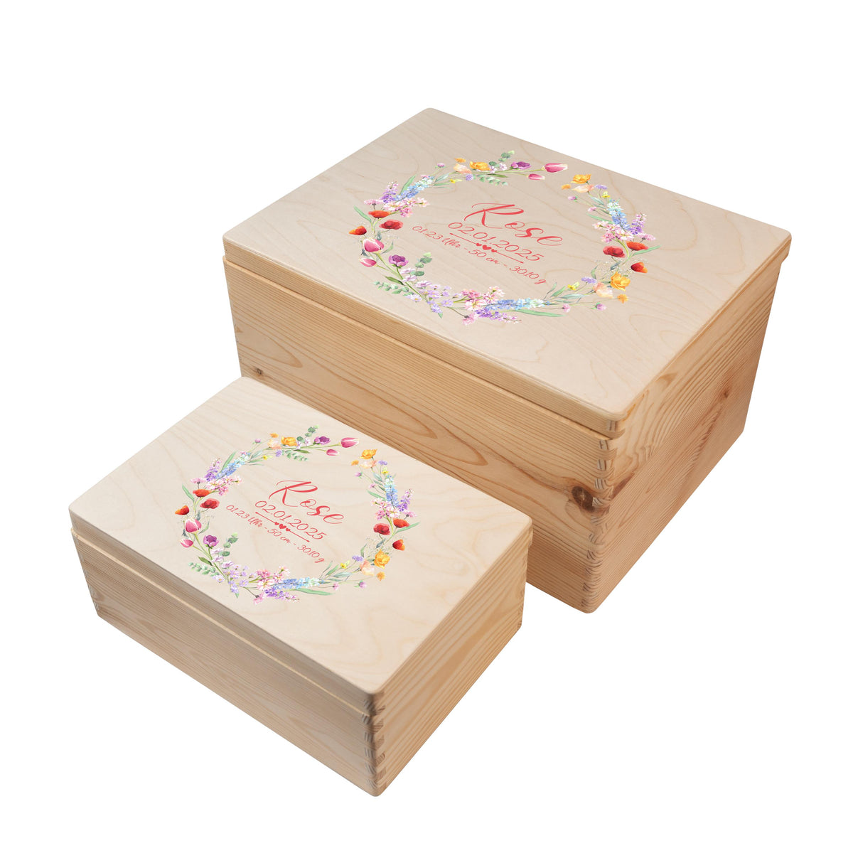 Erinnerungsbox aus Holz Motiv Blume 2, Produktbild 7