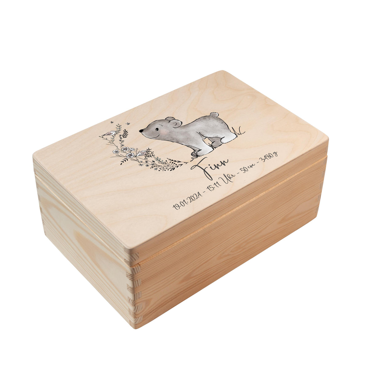 Erinnerungsbox aus Holz Motiv Eisbär 1, Produktbild 5