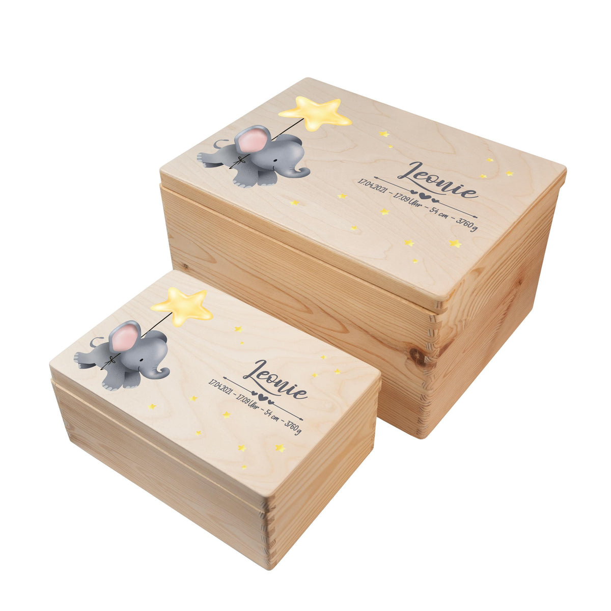 Erinnerungsbox aus Holz Motiv Elefant 3, Produktbild 7