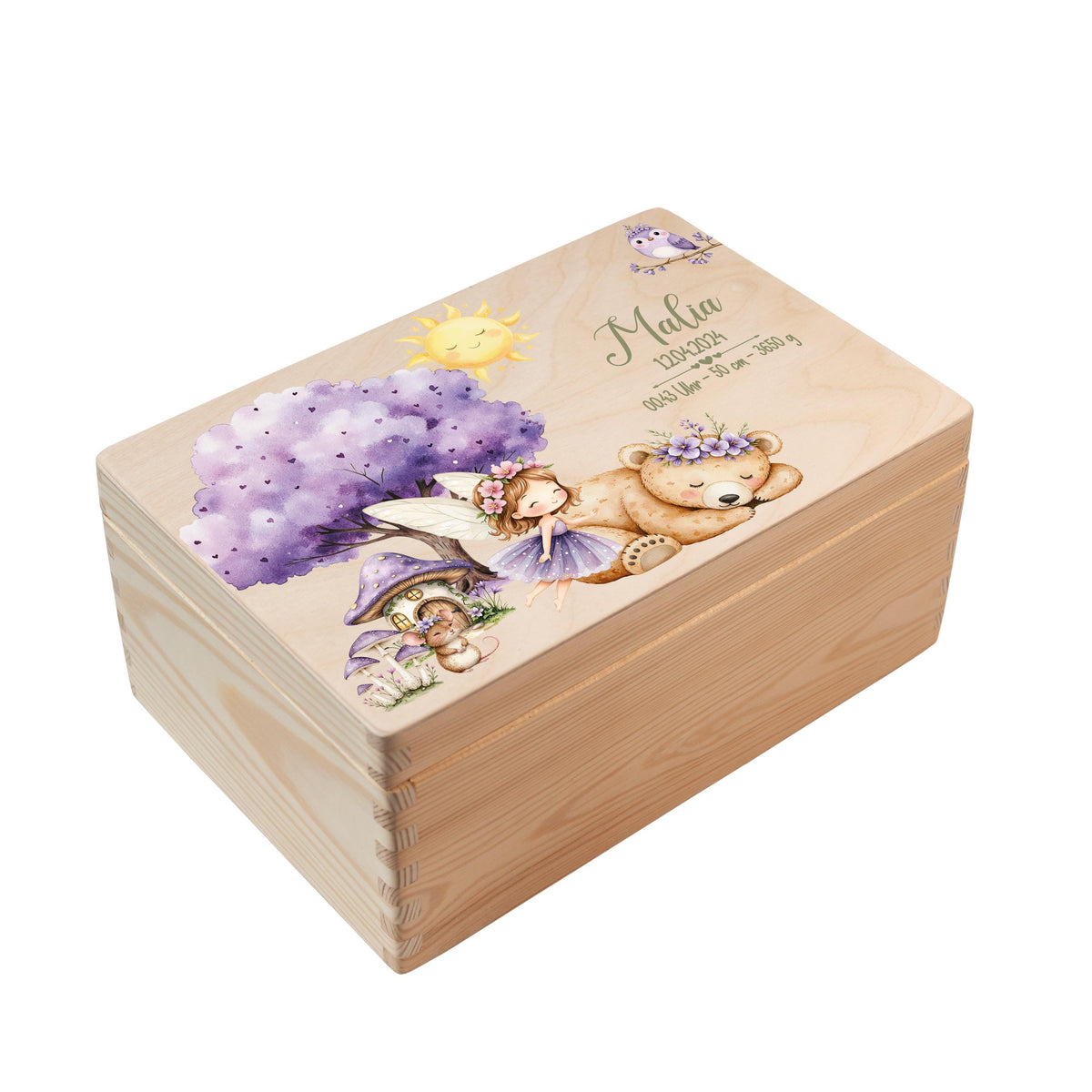 Erinnerungsbox aus Holz Motiv Fee 2, Produktbild 5