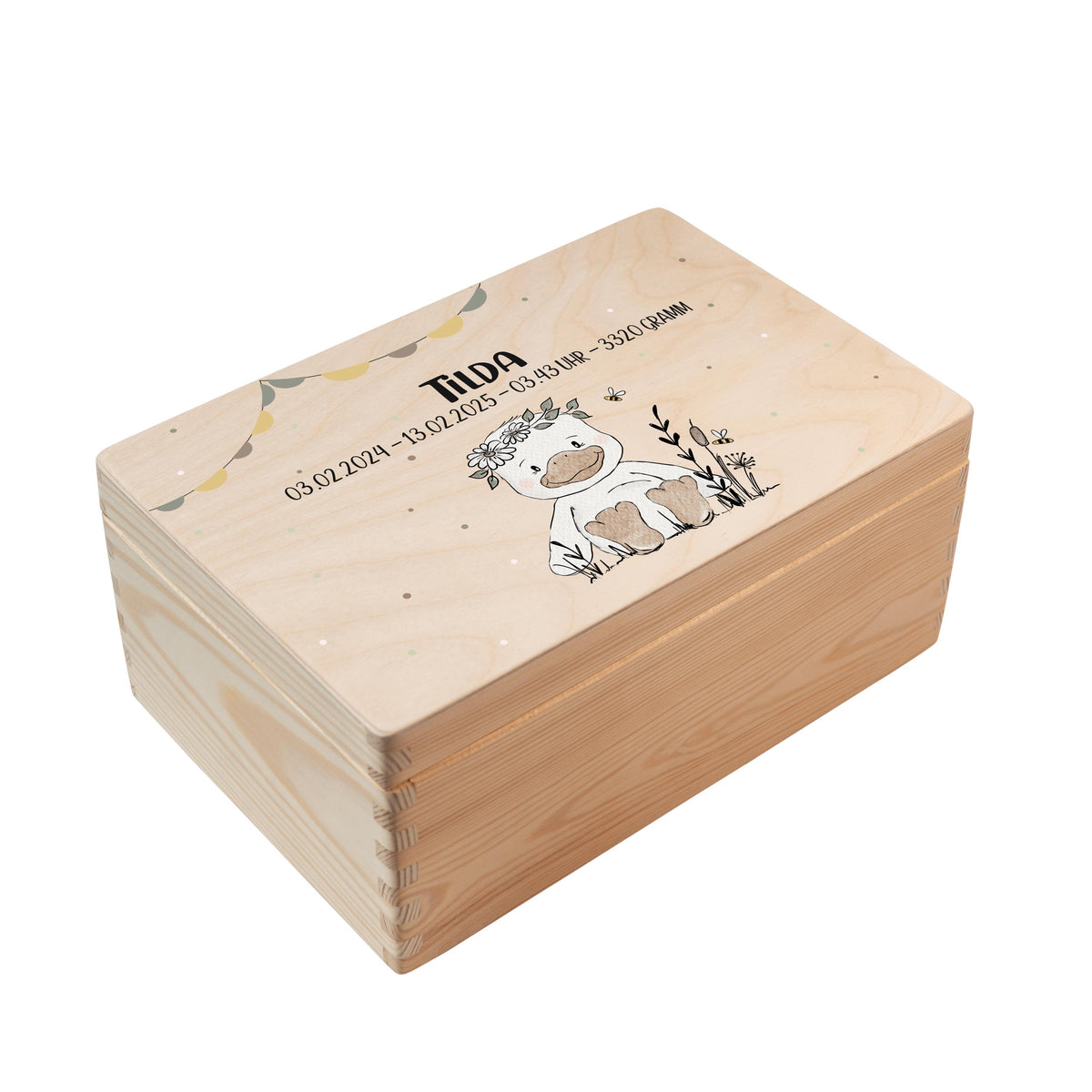 Erinnerungsbox aus Holz mit Motiv Gans 2, Produktbild 5