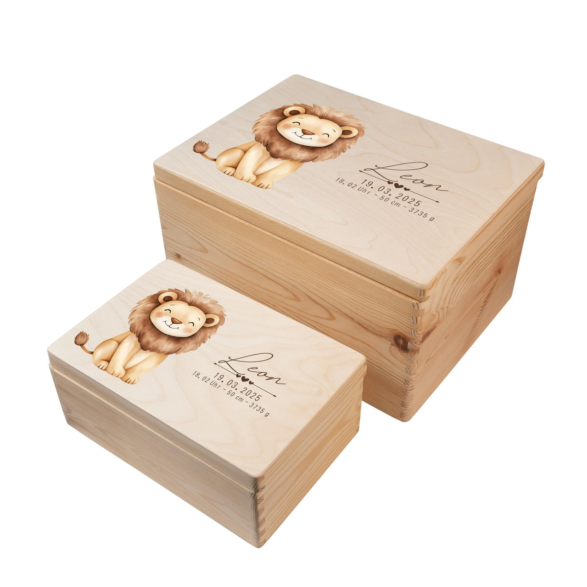 Erinnerungsbox aus Holz Motiv Löwe 4, Produktbild 7