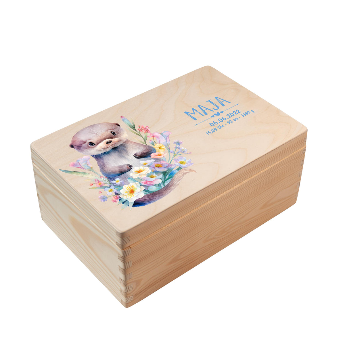 Erinnerungsbox aus Holz Motiv Otter 1, Produktbild 5