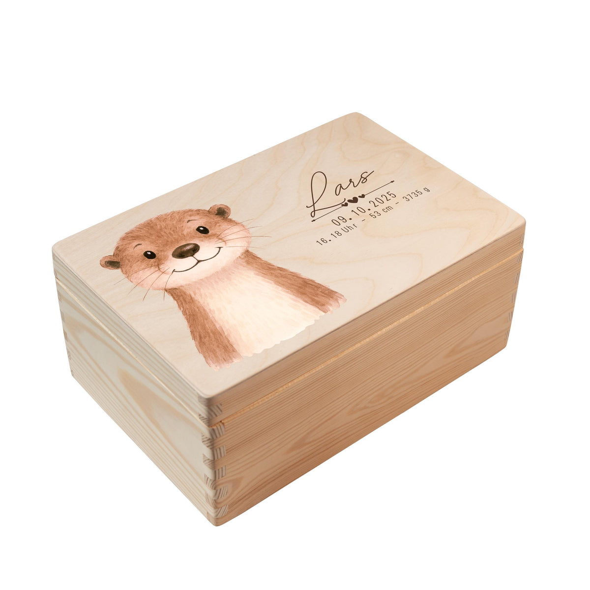 Erinnerungsbox aus Holz Motiv Otter 2, Produktbild 5