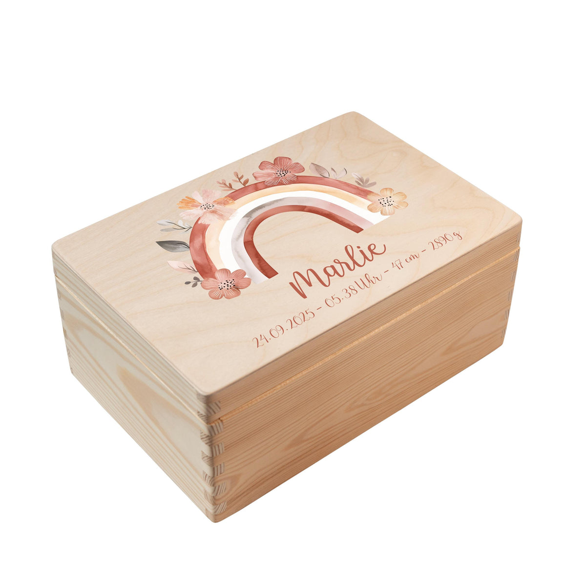 Erinnerungsbox aus Holz Motiv Regenbogen 1, Produktbild 5