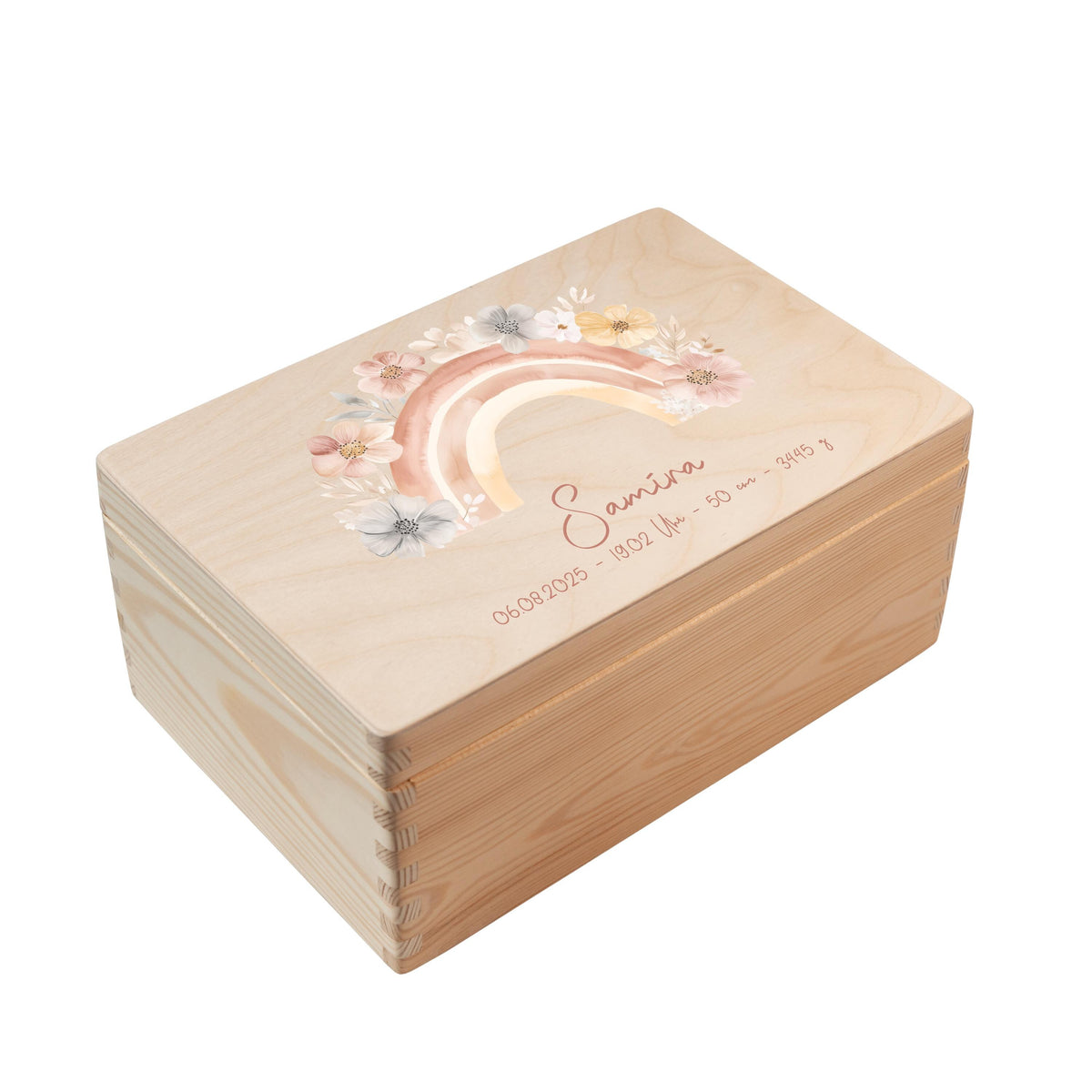 Erinnerungsbox aus Holz Motiv Regenbogen 2, Produktbild 5
