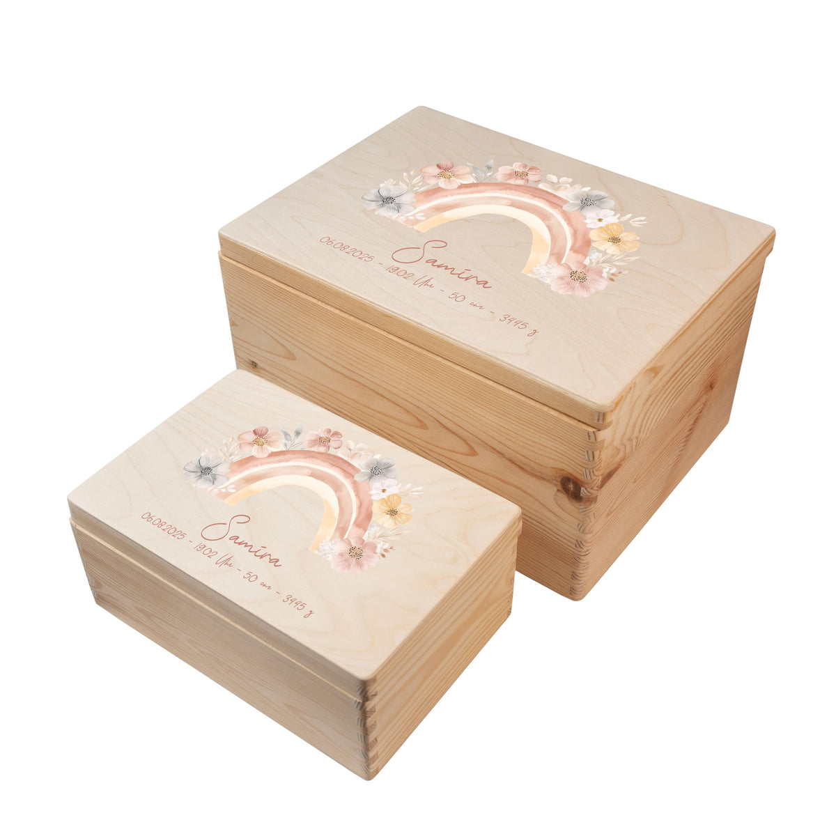 Erinnerungsbox aus Holz Motiv Regenbogen 2, Produktbild 7