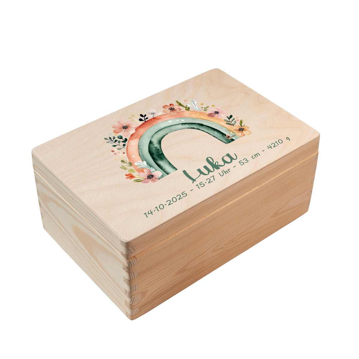 Erinnerungsbox aus Holz Motiv Regenbogen 4, Produktbild 5