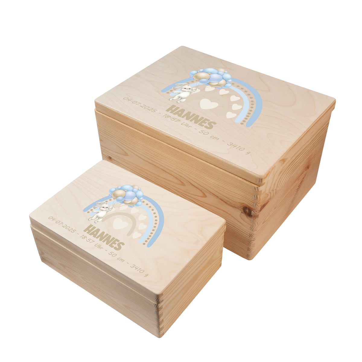Erinnerungsbox aus Holz Motiv Regenbogen 5, Produktbild 7