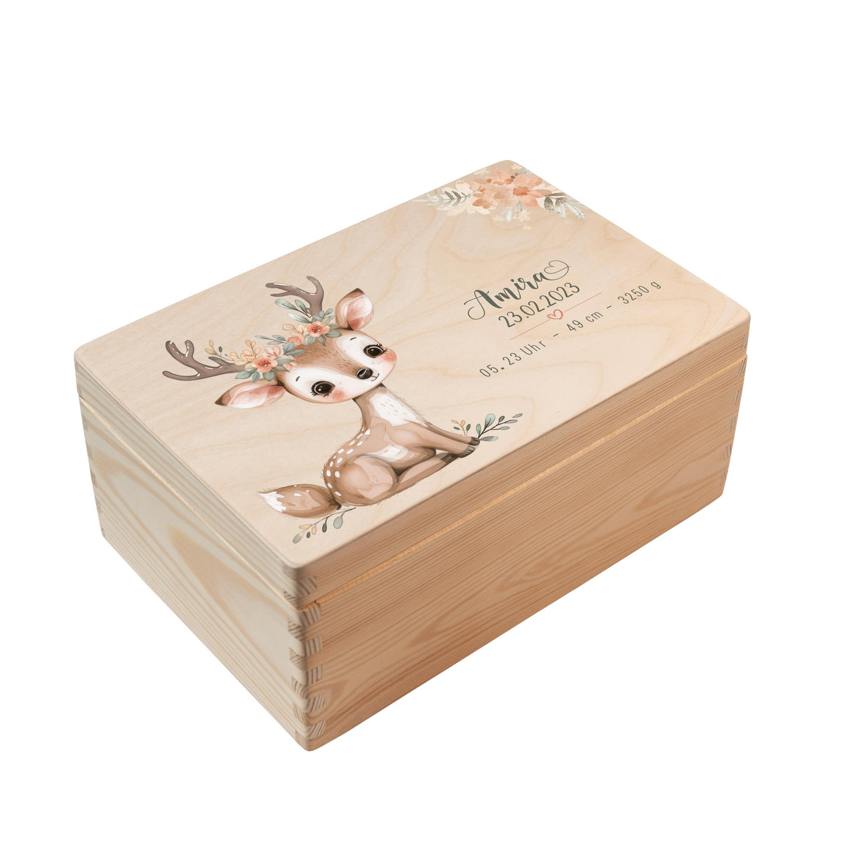 Erinnerungsbox aus Holz Motiv Reh 1, Produktbild 5