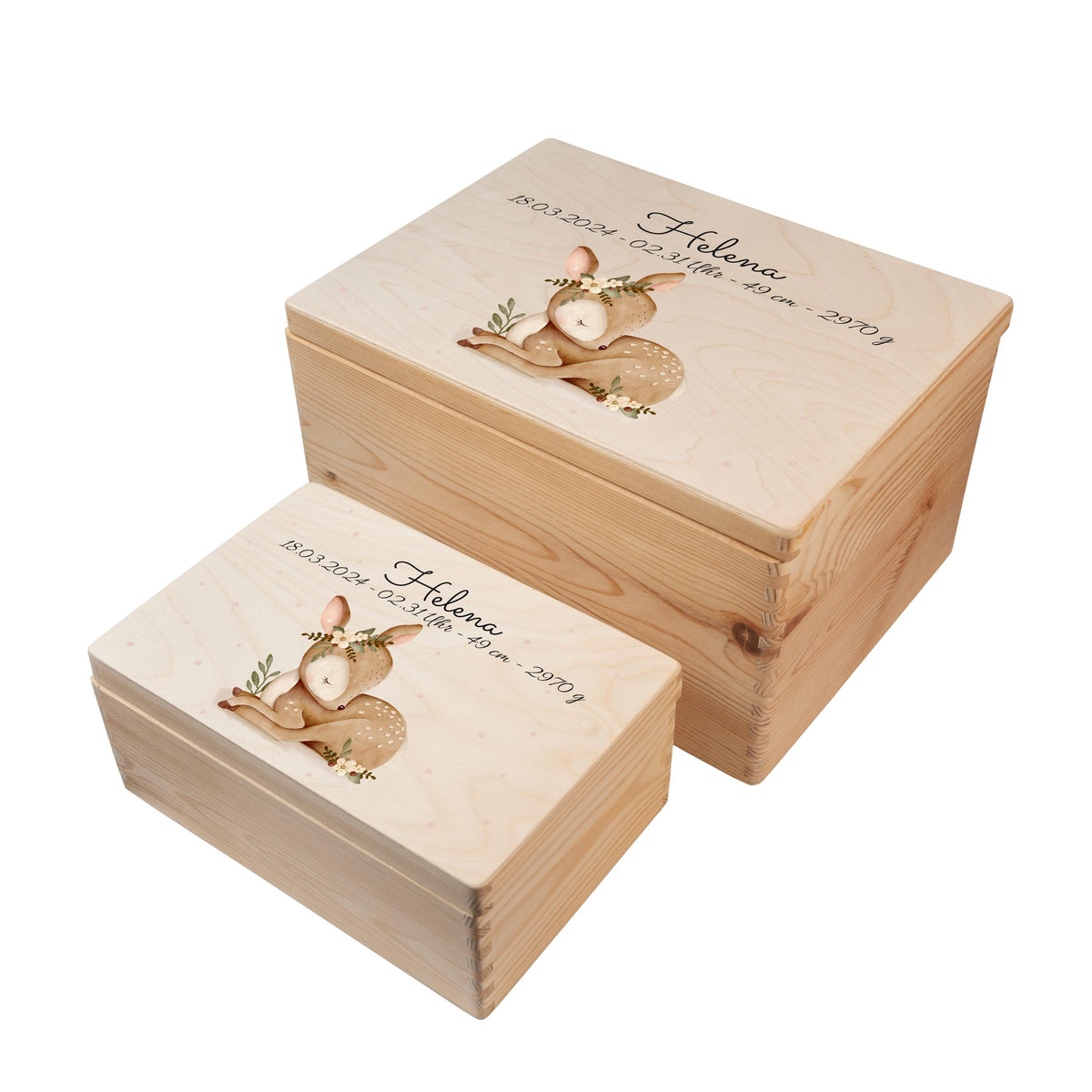 Erinnerungsbox aus Holz Motiv Reh 2, Produktbild 7
