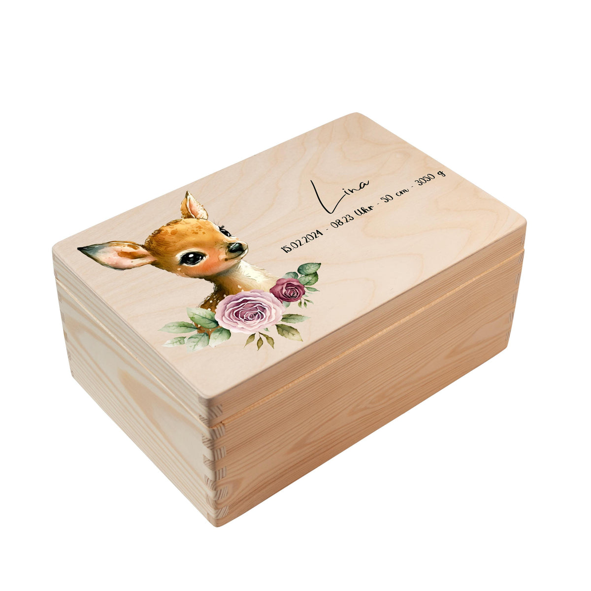 Erinnerungsbox aus Holz Motiv Reh 3, Produktbild 5