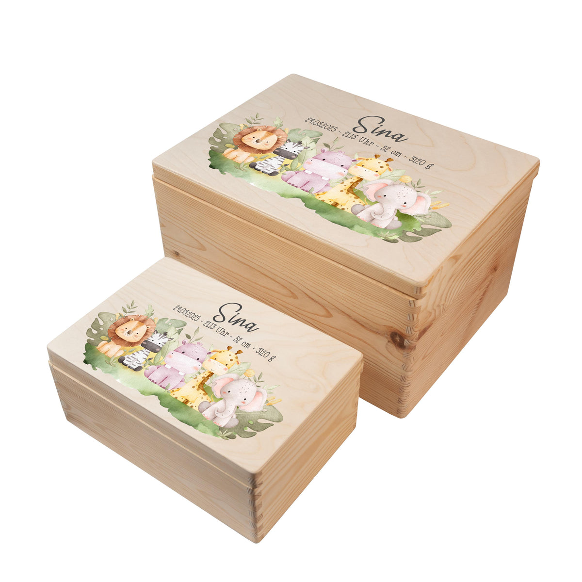 Erinnerungsbox aus Holz Motiv Safari 2, Produktbild 7