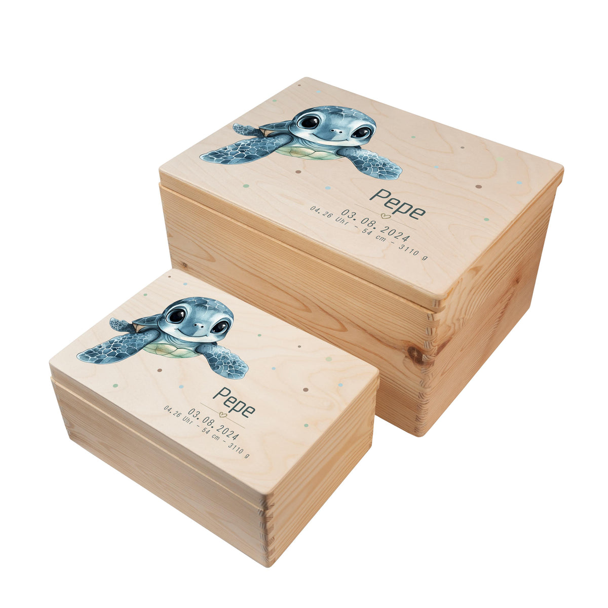 Erinnerungsbox aus Holz Motiv Schildkröte 2, Produktbild 7