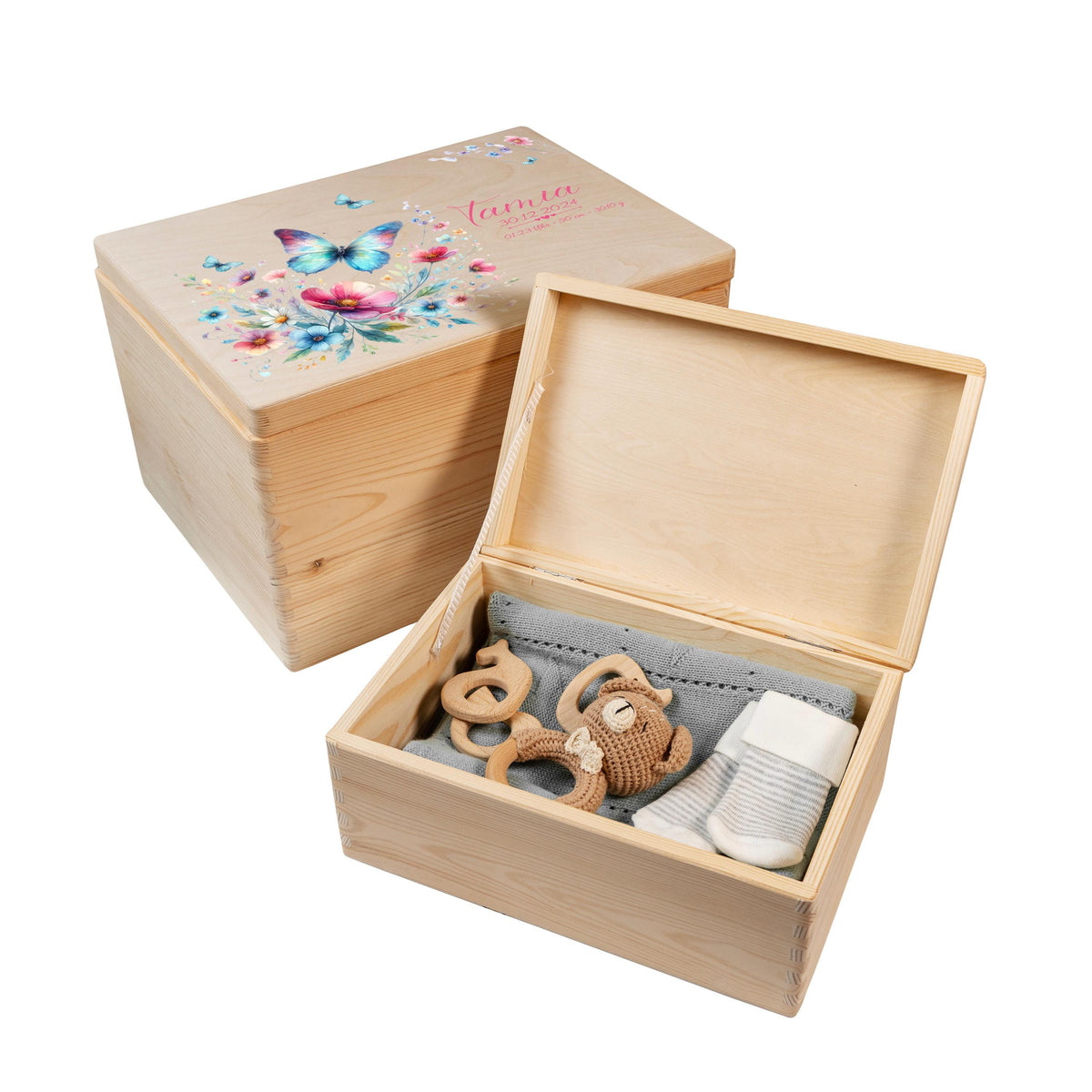 Erinnerungsbox aus Holz Motiv Schmetterling 1, Produktbild 6