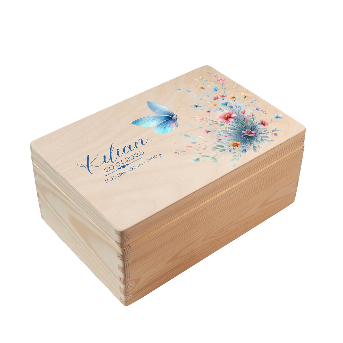 Erinnerungsbox aus Holz Motiv Schmetterling 2, Produktbild 5