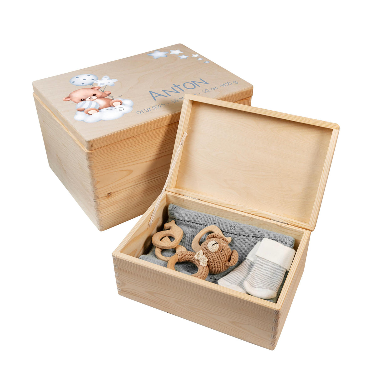 Erinnerungsbox aus Holz Motiv Teddy 1, Produktbild 6