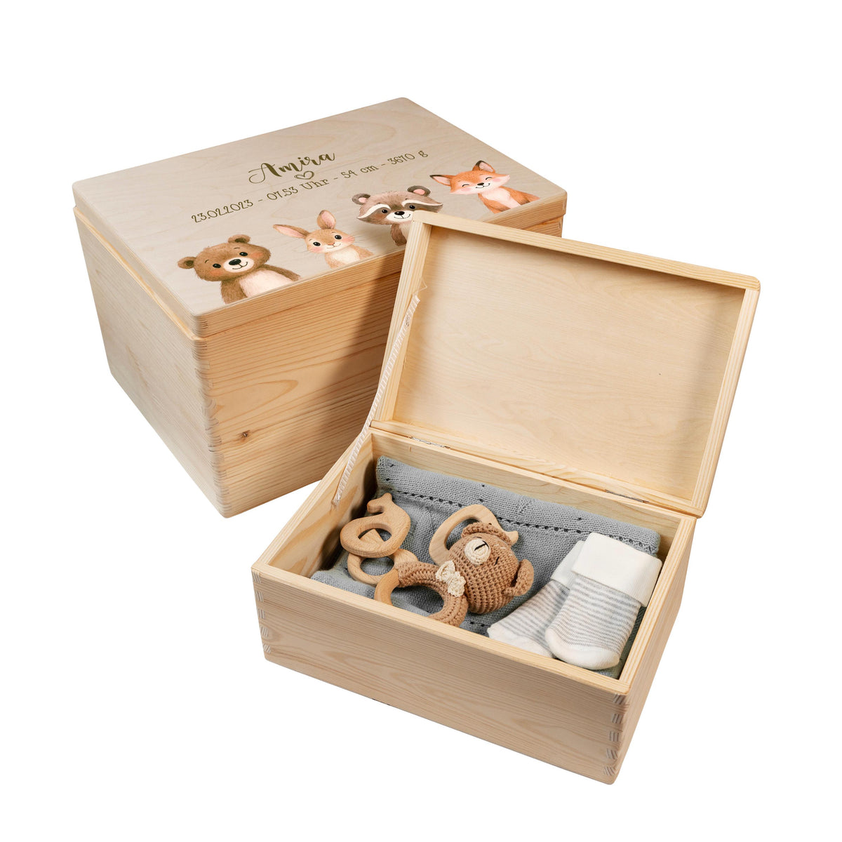 Erinnerungsbox aus Holz Motiv Tiere 1, Produktbild 6