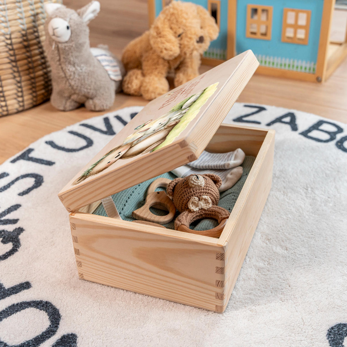 Erinnerungsbox aus Holz Motiv Tiere 2, Produktbild 2
