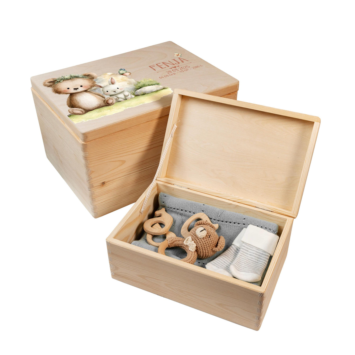 Erinnerungsbox aus Holz Motiv Tiere 2, Produktbild 6