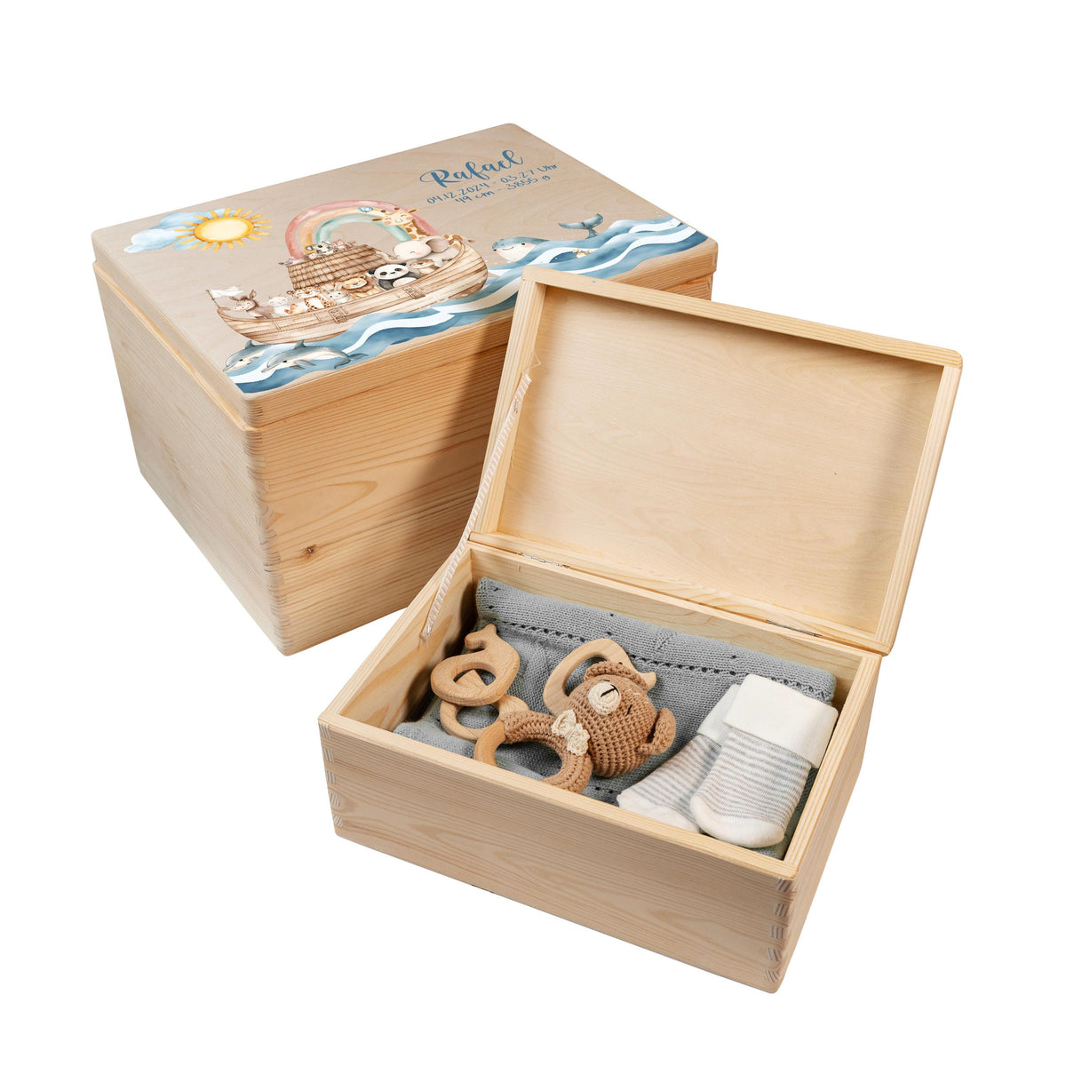 Erinnerungsbox aus Holz Motiv Tiere 5, Produktbild 6