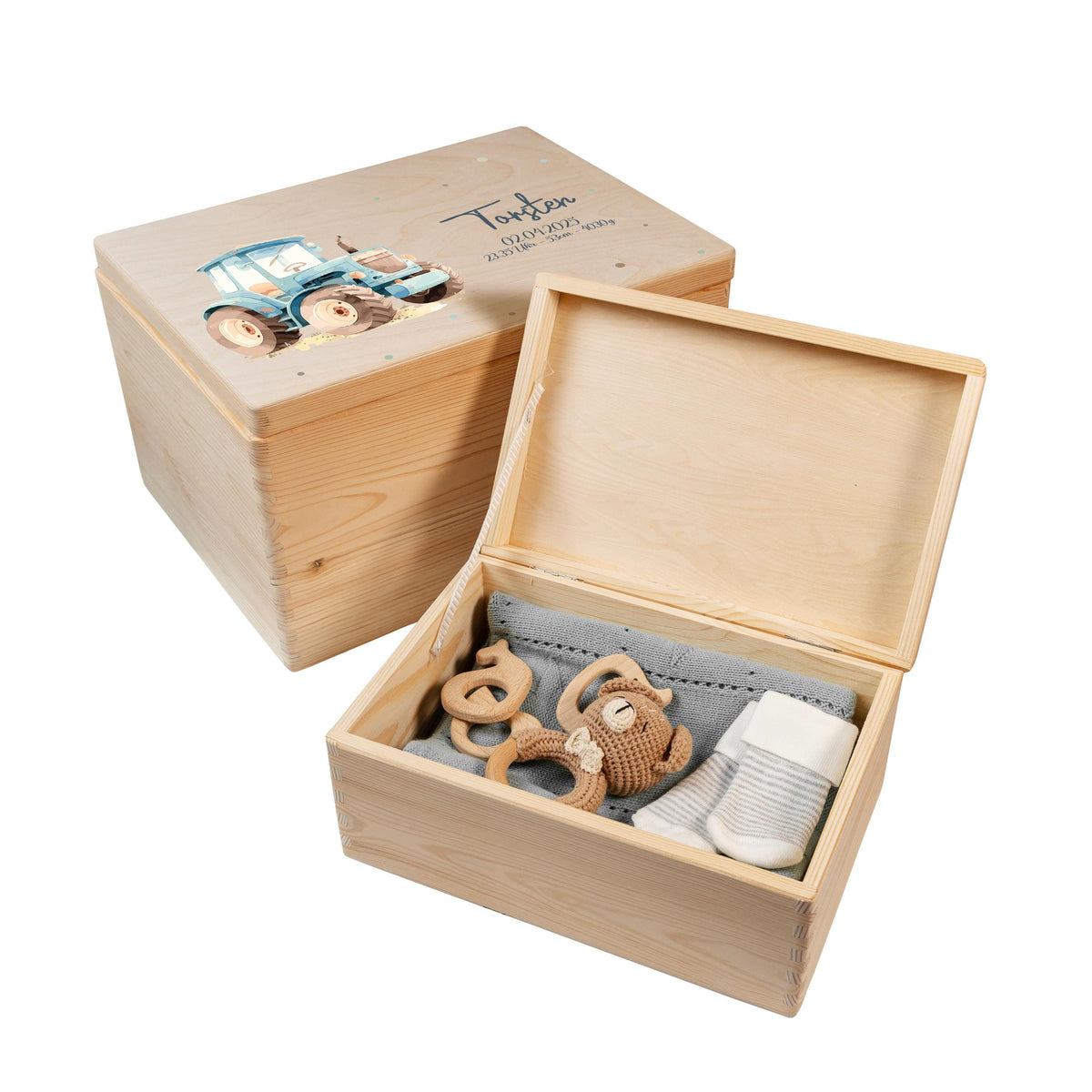 Erinnerungsbox aus Holz Motiv Traktor 2, Produktbild 6