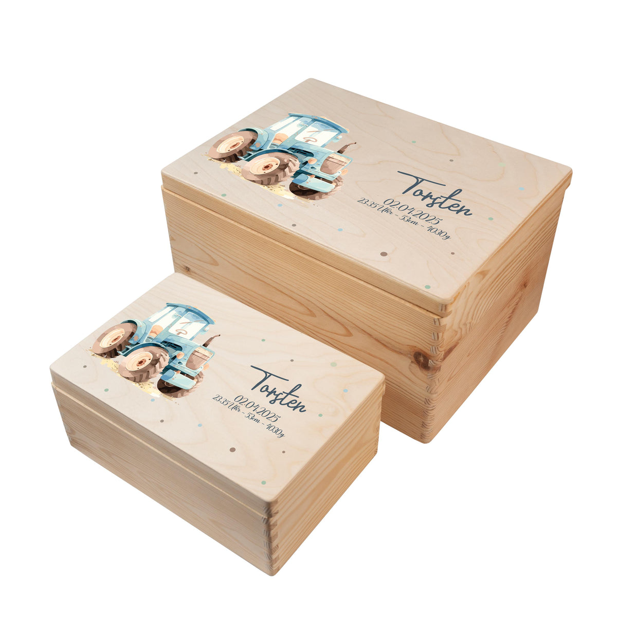 Erinnerungsbox aus Holz Motiv Traktor 2, Produktbild 7