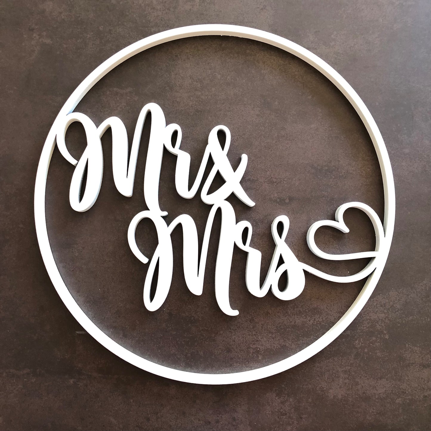 3D-Schriftzug "Kranz Mr & Mrs II" Wandkranz Hoop