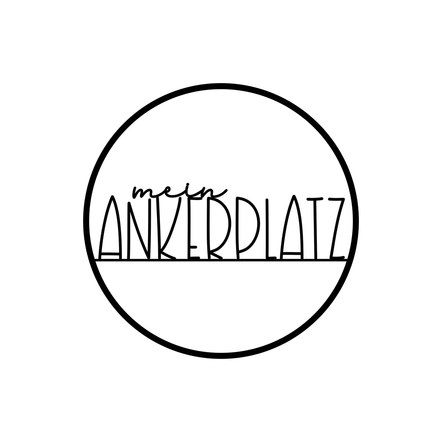 3D-Schriftzug "Kranz mein Ankerplatz" Wandkranz Türkranz Hoop