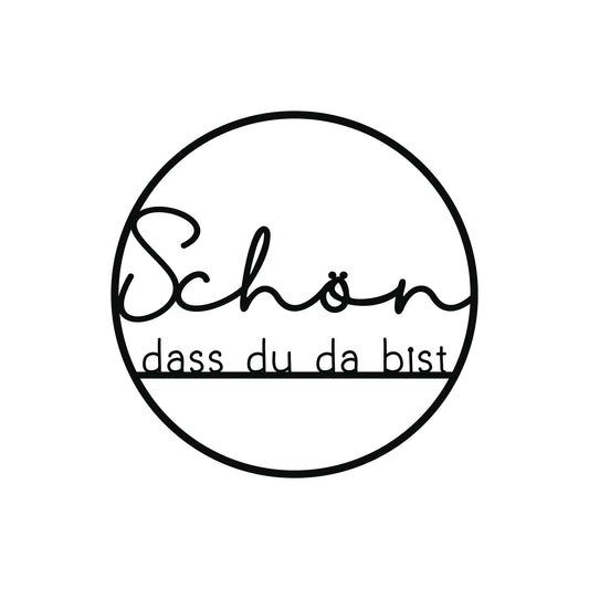 3D-Schriftzug "Kranz Schön, dass du da bist" Wandkranz Türkranz Hoop