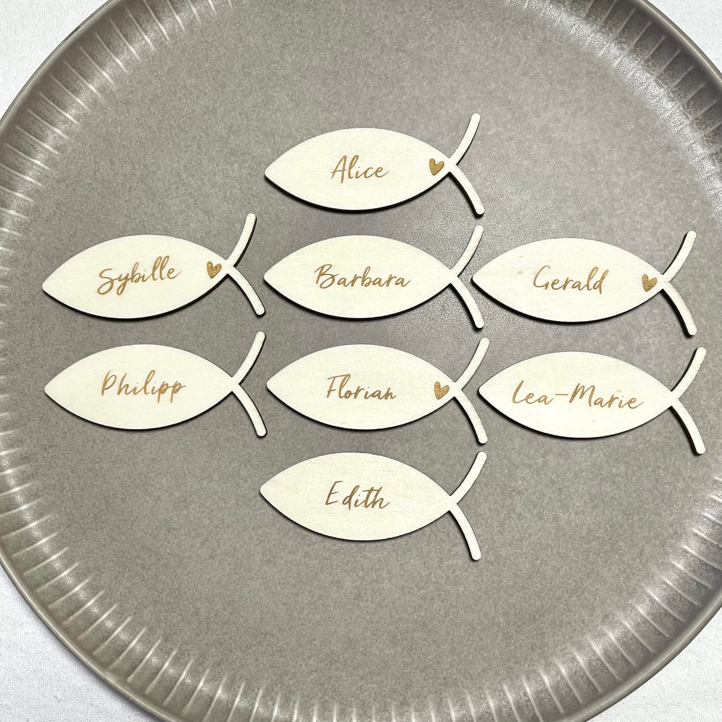 Namensschild Fisch Platzkarte Tischkarte – nord-kind Susann Moritz