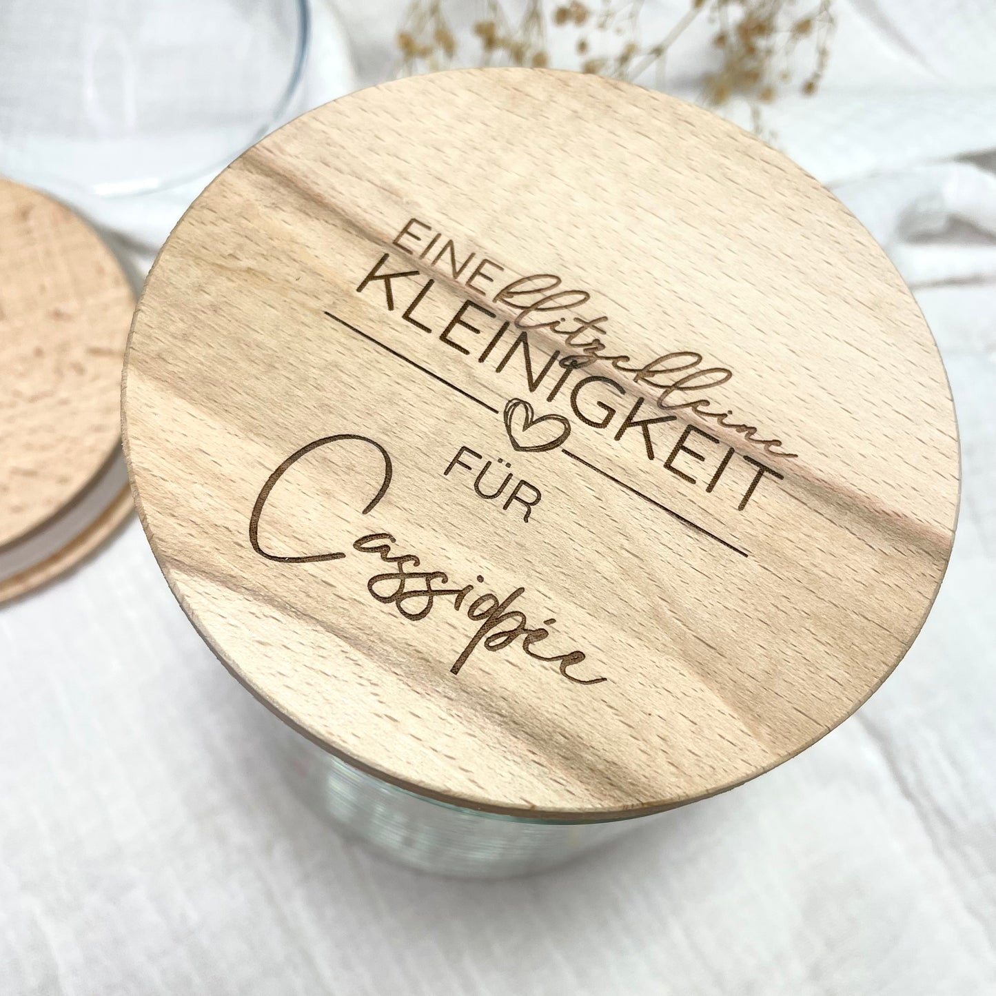 Vorratsglas Eine klitzekleine Kleinigkeit + Name personalisiert