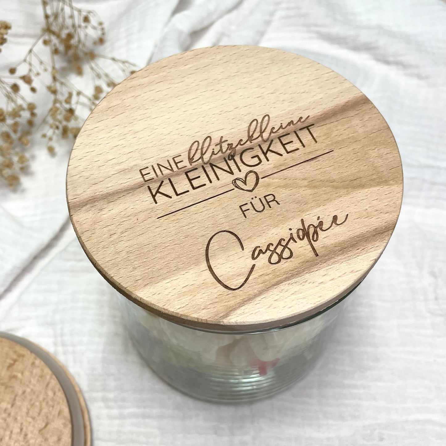 Vorratsglas Eine klitzekleine Kleinigkeit + Name personalisiert